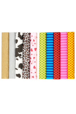 BIBUŁA MARSZCZONA TOP 2000 CREATINIO 25X200 MAŁY MIKS WZORZYSTY/ KOMPLET 10 SZTUK