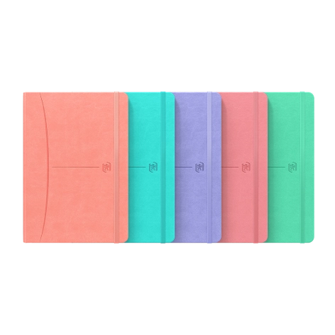 NOTATNIK OXFORD SIGNATURE A5/80K KRATKA MIKS PASTELOWYCH KOLORÓW