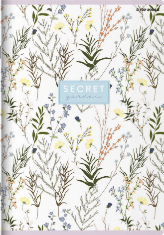 ZESZYT TOP 2000 SECRET GARDEN A5/32K KRATKA Z MARGINESEM