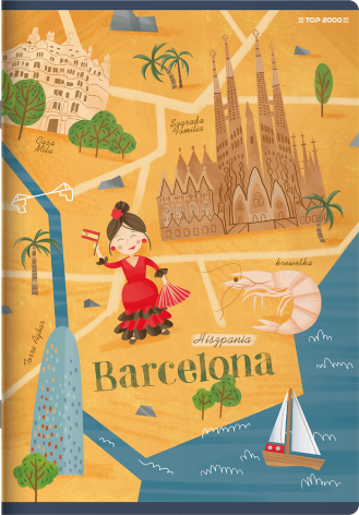 ZESZYT TOP 2000 CITIES OF THE WORLD A5/32K LINIA PODWÓJNA KOLOROWA