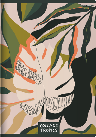 ZESZYT TOP 2000 COLLAGE TROPICS A5/60K LINIA Z MARGINESEM