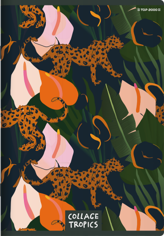 ZESZYT TOP 2000 COLLAGE TROPICS A5/96K KRATKA Z MARGINESEM