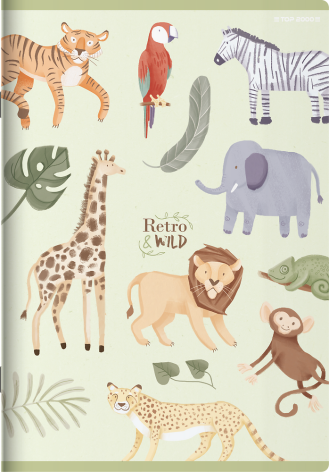 ZESZYT TOP 2000 FREE&WILD A6/32K KRATKA