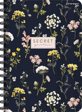 KOŁOZESZYT TOP 2000 SECRET GARDEN A5/100K KRATKA