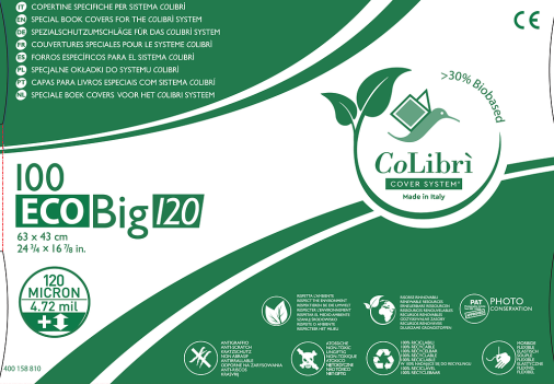 OKŁADKI COLIBRI ECO SHIELD - BIG - 120 mic. - PRZEJRZYSTE