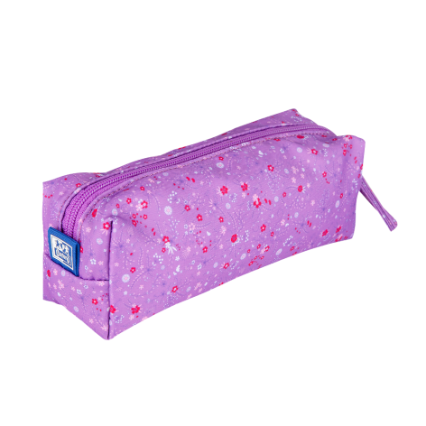 SASZETKA DUŻA OXFORD FLORAL CIEMNOFIOLETOWY