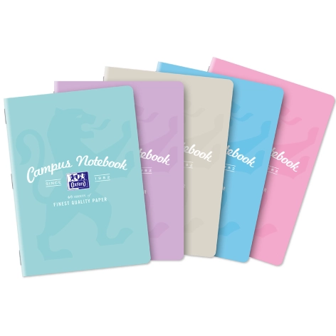 ZESZYT OXFORD CAMPUS PASTEL A5/60K LINIA Z MARGINESEM