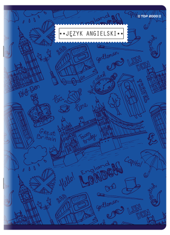 ZESZYT TOP 2000 ANGIELSKI A5/60K KRATKA Z MARGINESEM