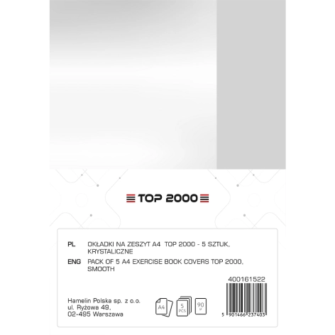 OKŁADKA NA ZESZYT KRYSTALICZNA TOP2000 A4/90 MIC.