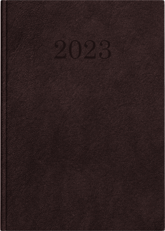 Kalendarz Top 2000 Standard 2023 A5 dzienny brązowy