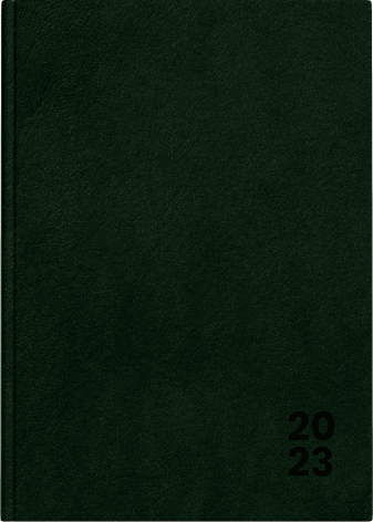 Kalendarz Top 2000 Basic 2023 A5 dzienny ciemnozielony