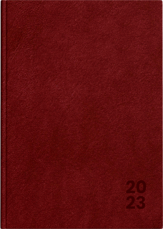 Kalendarz Top 2000 Basic 2023 A5 dzienny bordowy