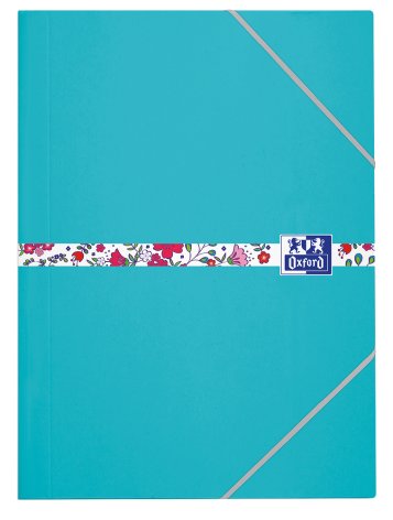 TECZKA Z GUMKĄ OXFORD FLORAL PASTEL A4