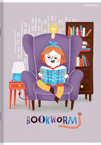ZESZYT TOP 2000 BOOKWORM/RETRO A5/16K KRATKA