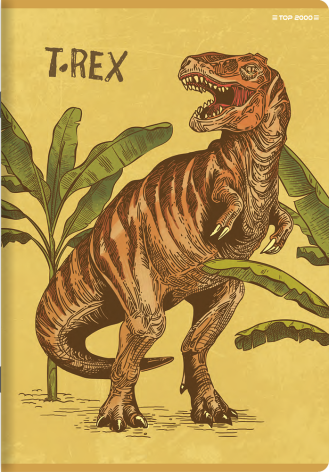 ZESZYT TOP 2000 DINO/SPRING A5/60K LINIA Z MARGINESEM