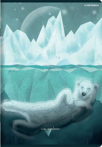 ZESZYT TOP 2000 FOREST/ICE A5/80K KRATKA Z MARGINESEM