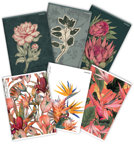 ZESZYT TOP 2000 FLOWERS A4/80K KRATKA Z MARGINESEM