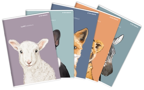 ZESZYT TOP 2000 SWEET ANIMAL A5/60K KRATKA Z MARGINESEM