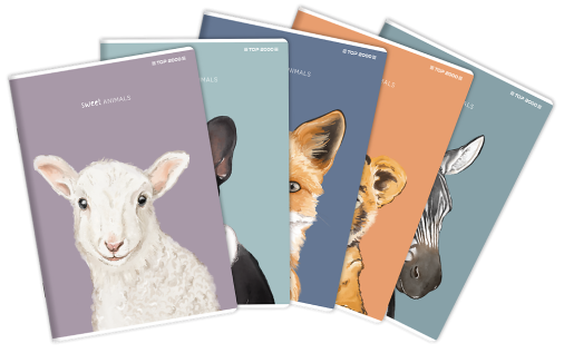 ZESZYT TOP 2000 SWEET ANIMAL A5/60K LINIA Z MARGINESEM