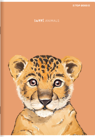 ZESZYT TOP 2000 SWEET ANIMAL A5/96K KRATKA Z MARGINESEM