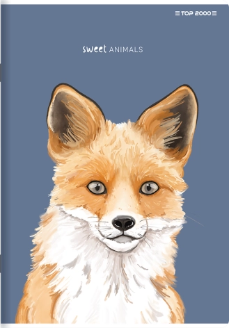 ZESZYT TOP 2000 SWEET ANIMAL A5/16K KRATKA KOLOROWA