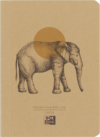 KALENDARZ SZKOLNY OXFORD ANIMAL KRAFT 12X18 2023/24