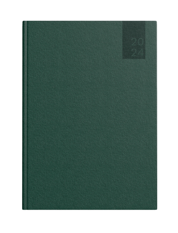 KALENDARZ TOP 2000 BASIC 2024 A5 DZIENNY ZIELONY