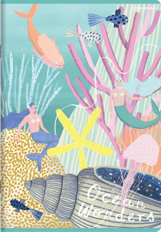 ZESZYT TOP 2000 OCEAN WONDERS A5/32K LINIA PODWÓJNA KOLOROWA