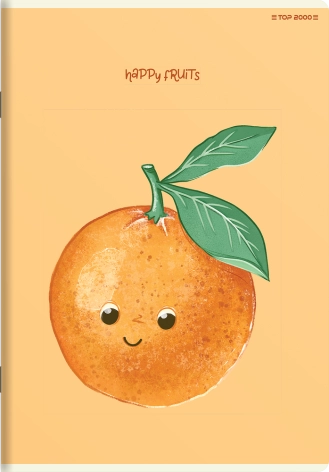 ZESZYT TOP 2000 HAPPY FRUITS A5/32K KRATKA Z MARGINESEM