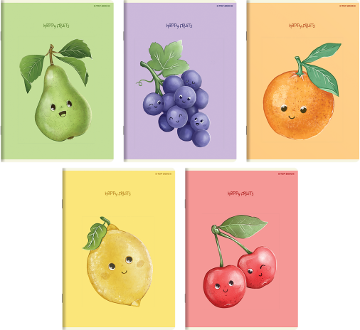 ZESZYT TOP 2000 HAPPY FRUITS A5/32K LINIA Z MARGINESEM