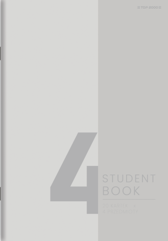 ZESZYT TOP 2000 STUDENT BOOK A4/80K 4 PRZEDMIOTY