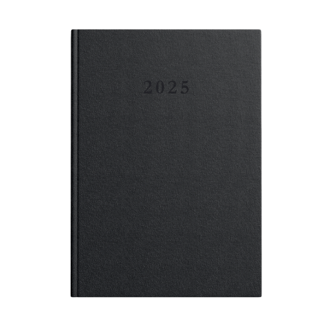 KALENDARZ ROCZNY 2025 TOP 2000 STANDARD A5 DZIENNY CZARNY