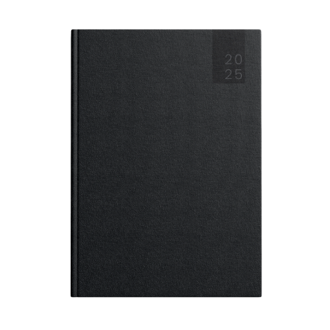 KALENDARZ ROCZNY 2025 TOP 2000 BASIC A5 DZIENNY CZARNY