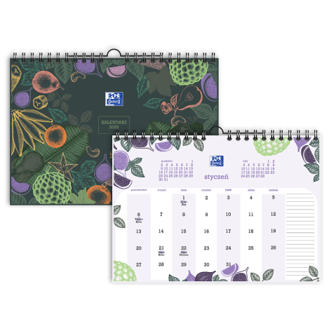 KALENDARZ ŚCIENNY 2025 OXFORD FRUITS A4