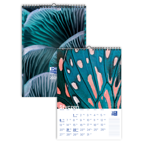 KALENDARZ ŚCIENNY 2025 OXFORD NATURE A3