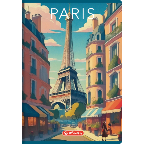 ZESZYT HERLITZ RETRO CITY A4/96K LINIA Z MARGINESEM