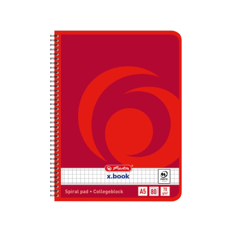KOŁOZESZYT HERLITZ X-BOOK A5/80K KRATKA
