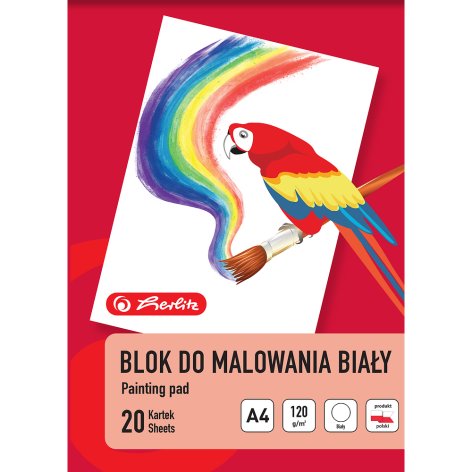 BLOK DO MALOWANIA HERLITZ A4/20K 100G BIAŁY