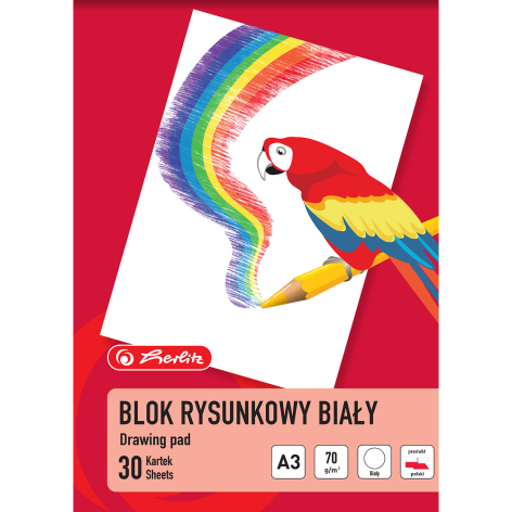 BLOK RYSUNKOWY HERLITZ A3/30K 70G BIAŁY