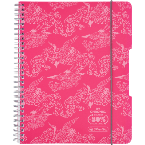 KOŁOZESZYT HERLITZ ECO PP COLORS A4/80K KRATKA RÓŻOWY