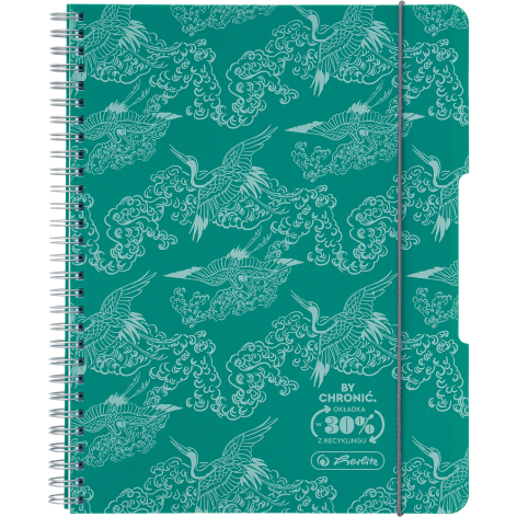 KOŁOZESZYT HERLITZ ECO PP COLORS A5/80K KRATKA TURKUSOWY