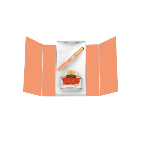 ZESTAW PELIKAN CLASSIC APRICOT ACHAT: PIÓRO WIECZNE M200/F + ATRAMENT