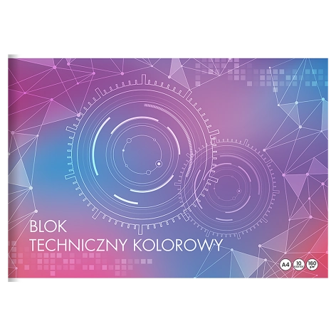 BLOK TECHNICZNY TOP 2000 BASIC A4/10K KOLOROWY