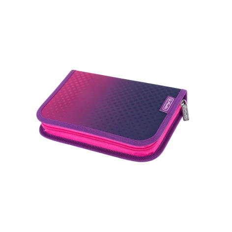 PIÓRNIK ROZKŁADANY HERLITZ 2 KLAPKI Z WYPOSAŻENIEM 31 CZ. DIP DYE RÓŻOWY