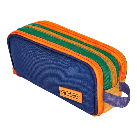 PIÓRNIK POTRÓJNY Z UCHWYTEM HERLITZ NEON GRANATOWY