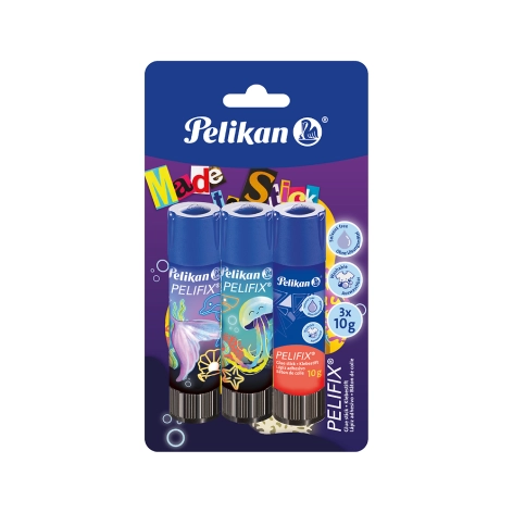 KLEJ W SZTYFCIE PELIKAN PELIFIX 10G OCEAN BLISTER 3 SZT.