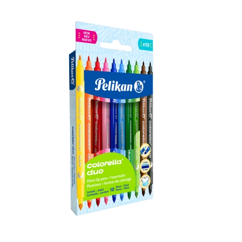 FLAMASTRY PELIKAN COLORELLA DUO 10 KOLORÓW