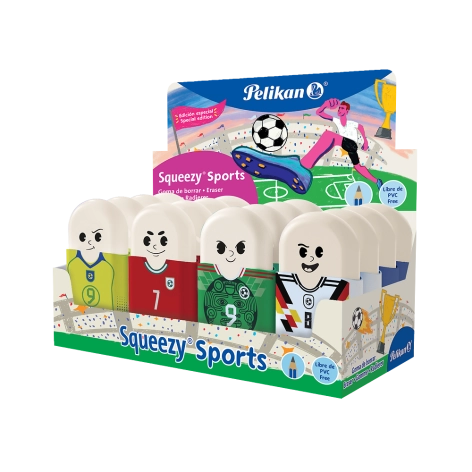 GUMKA DO ŚCIERANIA PELIKAN SQUEEZY SPORTS DISPLAY 16 SZT.