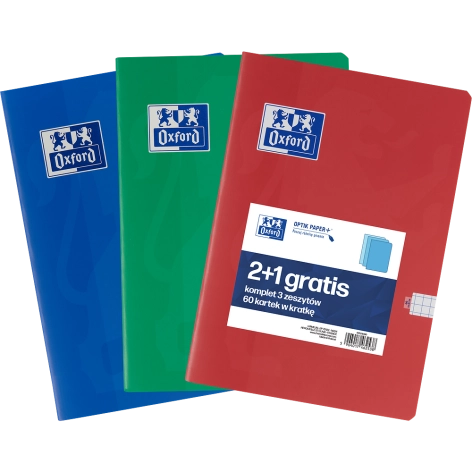 ZESZYT OXFORD ESSE 2+1 A5/60K KRATKA Z MARGINESEM
