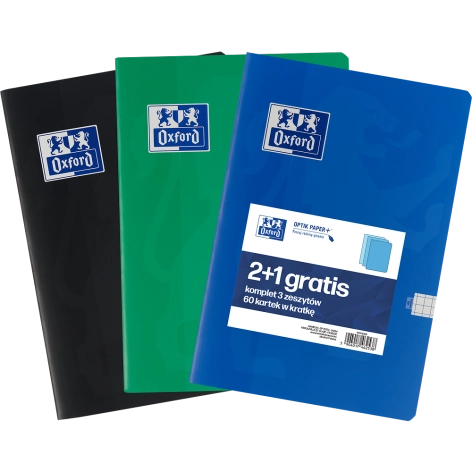 ZESZYT OXFORD ESSE 2+1 A5/60K KRATKA Z MARGINESEM
